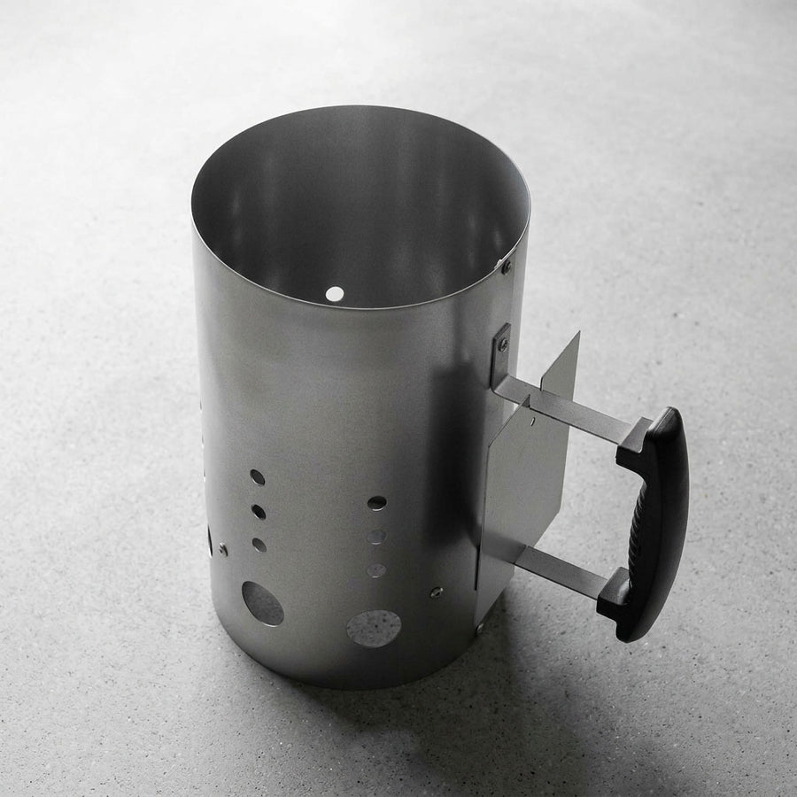 Charcoal Chimney Starter - Black Handle