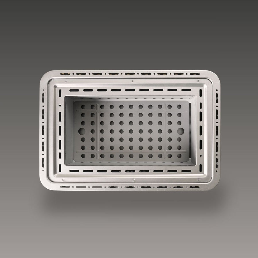Green Life - Large Tabletop BBQ Grill Double Walled - Light Grey