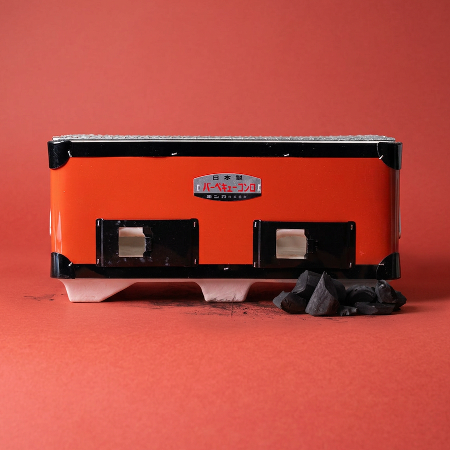 Tabletop Charcoal Grill Rectangular - Red - (B-4)