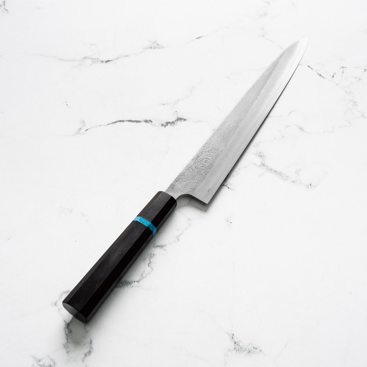 Yoshikane (Hatsukokoro) SKD Nashiji Sujihiki 240mm - Ebony Turquoise