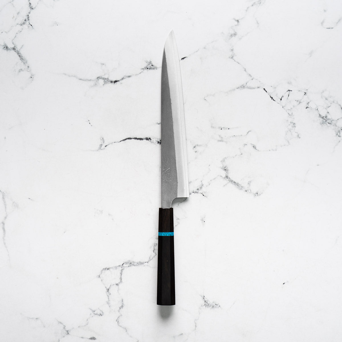Yoshikane (Hatsukokoro) SKD Nashiji Sujihiki 240mm - Ebony Turquoise