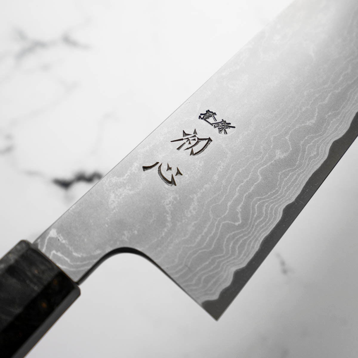 Hatsukokoro Blue 1 Damascus Gyuto 240mm - Turquoise
