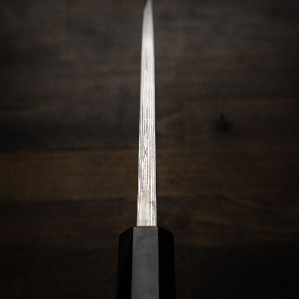 Hatsukokoro Yauji Blue 2 Damascus Deba 165mm - Ebony