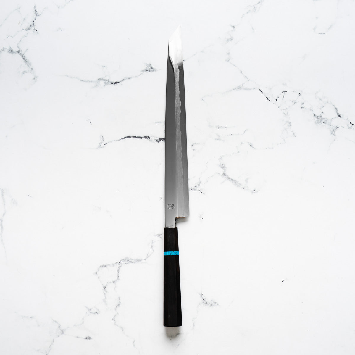 Sakai Kikumori "Choyo" Blue 1 Kirituske Yanagiba 300mm - Ebony Turquoise