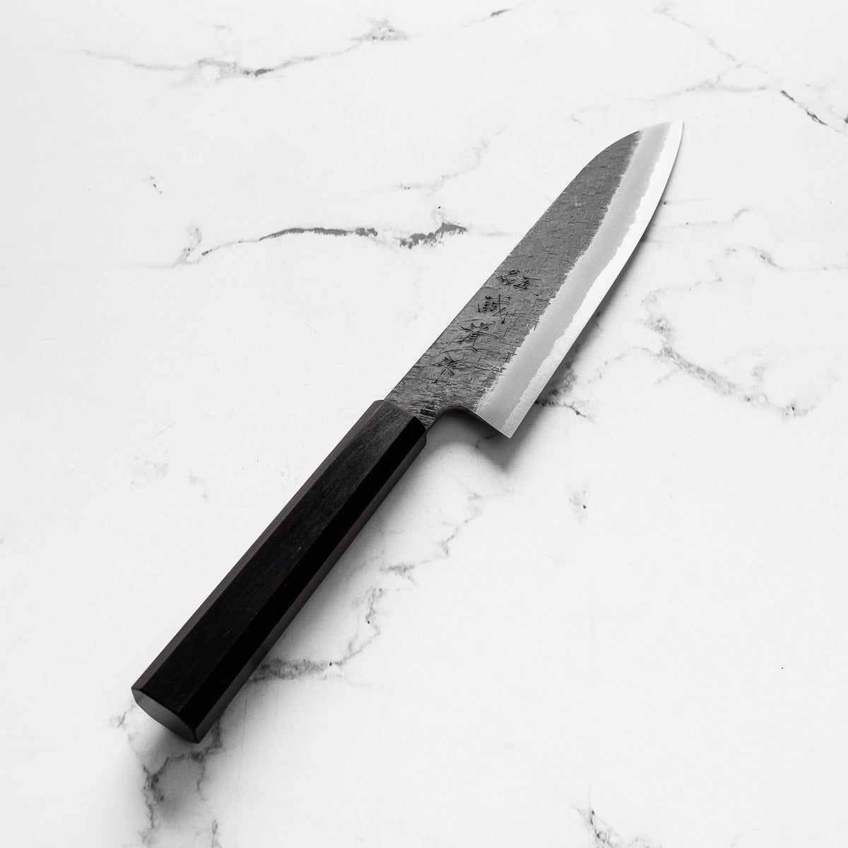 Shigeki Tanaka Blue 2 Stainless Clad Kurouchi Santoku 180mm