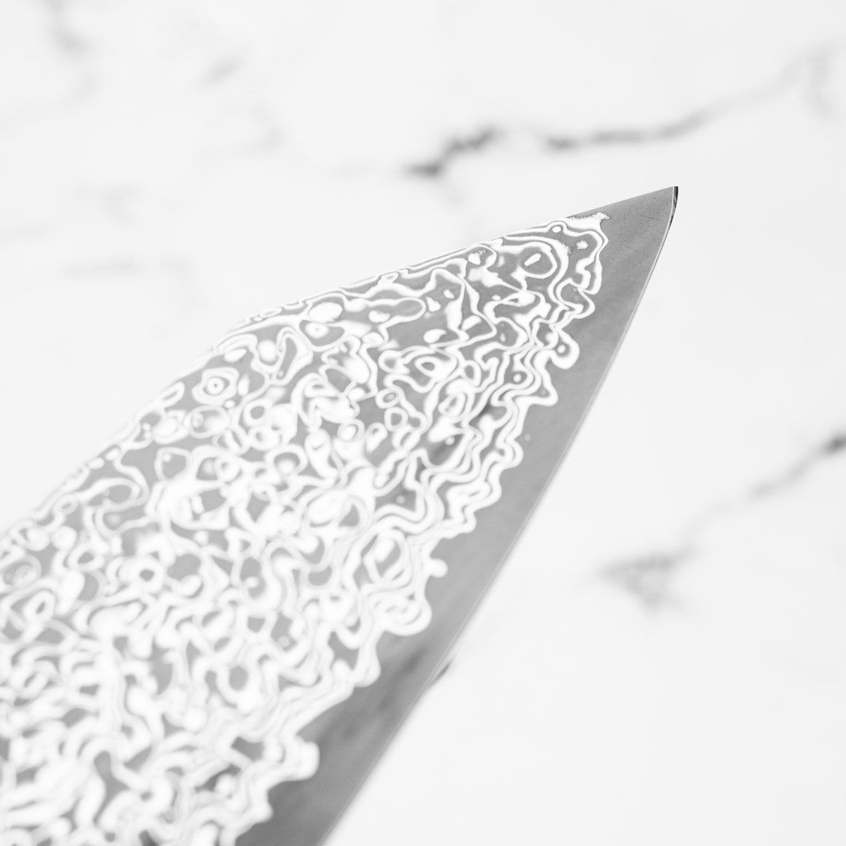 Toshitaka VG10 Damascus Bunka 180mm - Ebony & White Spacer