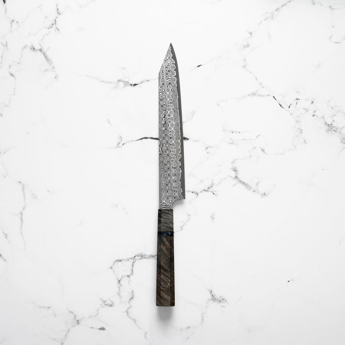 Nigara Hamono SG2 Raindrop Damascus Kiritsuke Sujihiki 255mm