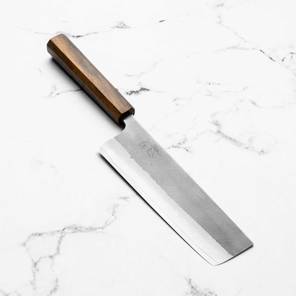 Yoshikane (Hatsukokoro) SKD Nashiji Stainless Clad Nakiri 165mm - Bubinga