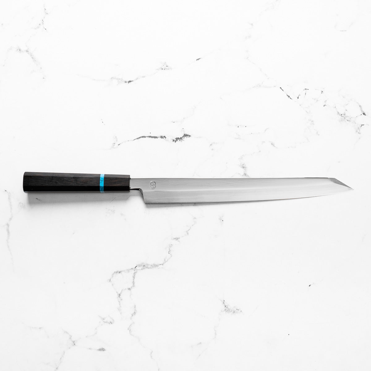 Sakai Kikumori "Choyo" Ginsan Kiritsuke Yanagiba 300mm - Ebony Turquoise