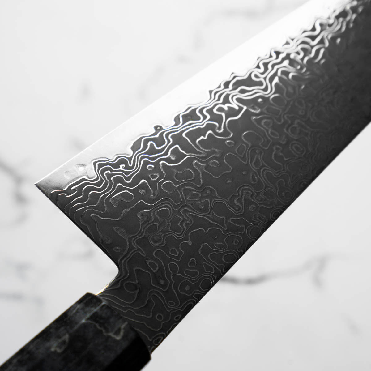 Hatsukokoro Ryuhyo Kurozome SG2 Damascus Gyuto 210mm - Maple Turquoise