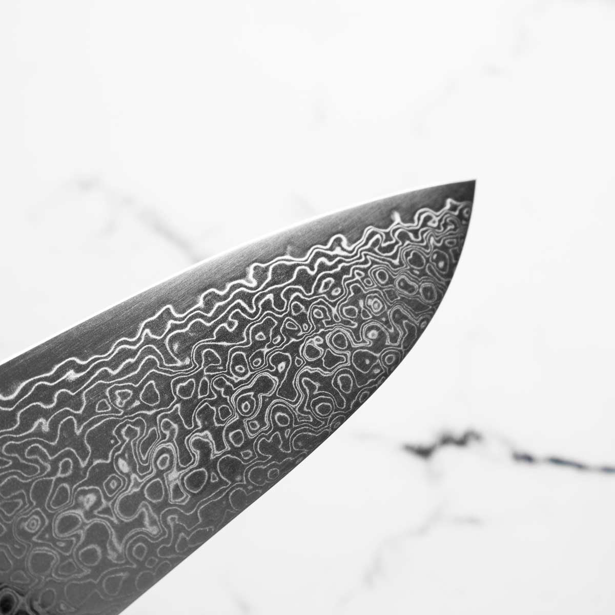 Hatsukokoro Ryuhyo SG2 Damascus Santoku 180mm - Dark Maple
