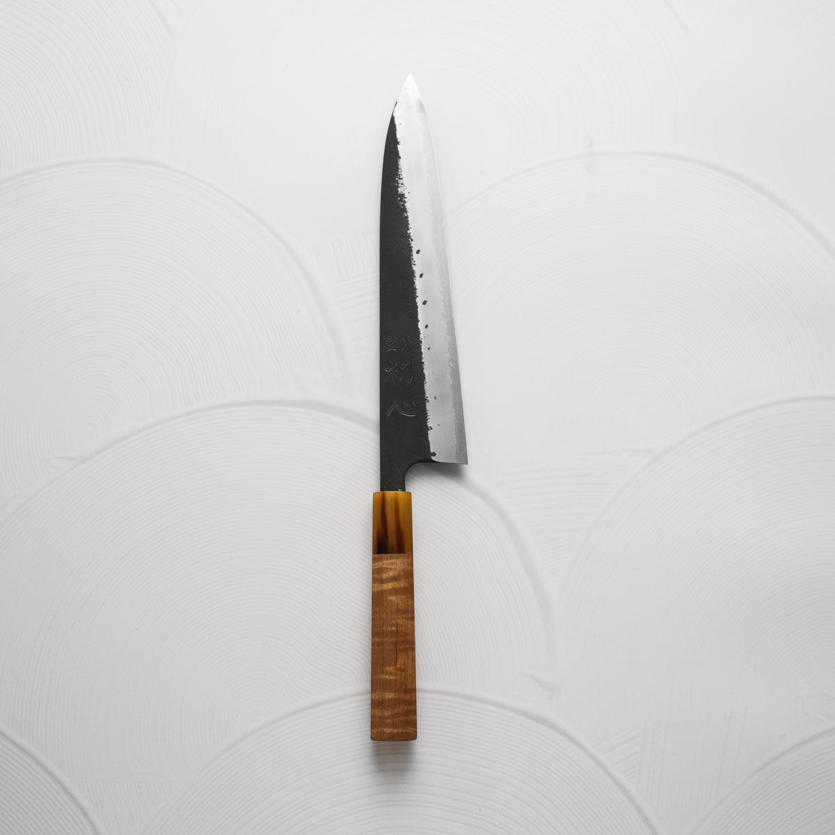 Hatsukokoro Shinkiro Blue Super Damascus Kurouchi Gyuto 240mm - Double Blonde