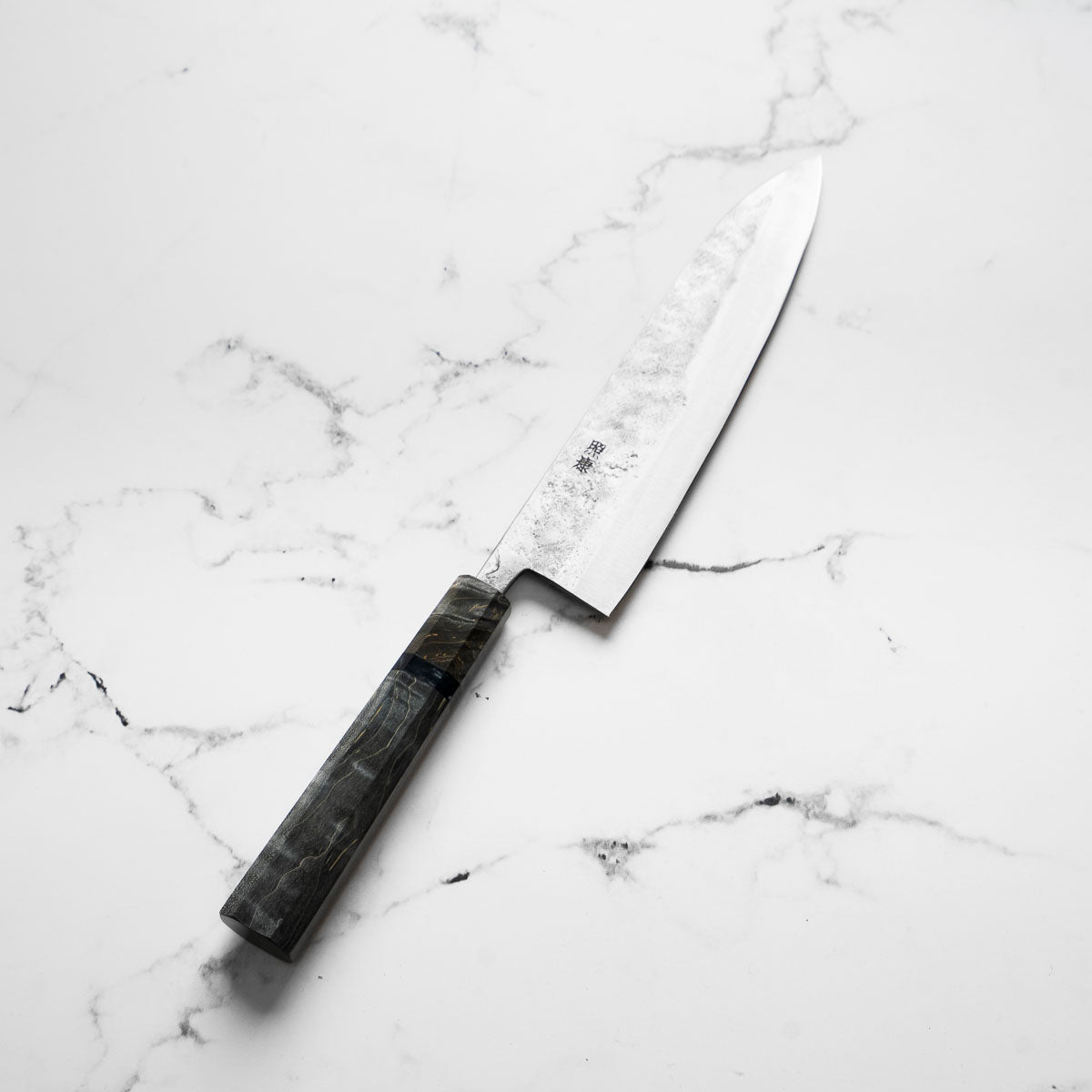 Teruyasu Fujiwara White 2 Nashiji Gyuto 210mm - Dark Maple
