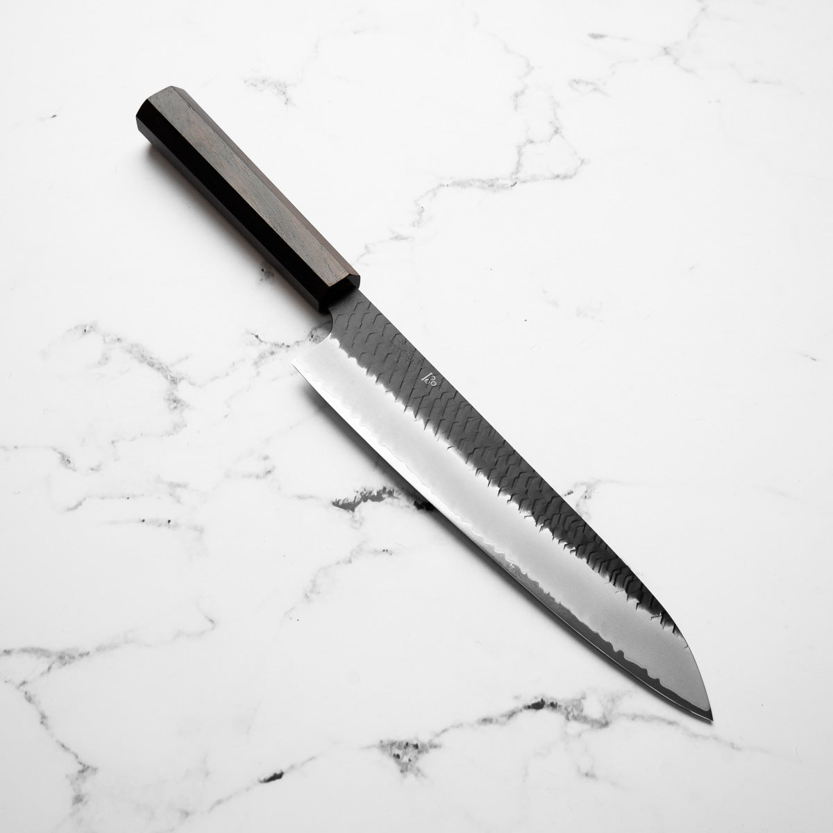 Nigara Hamono SG2 Kurouchi Tsuchime Gyuto 240mm - Ebony