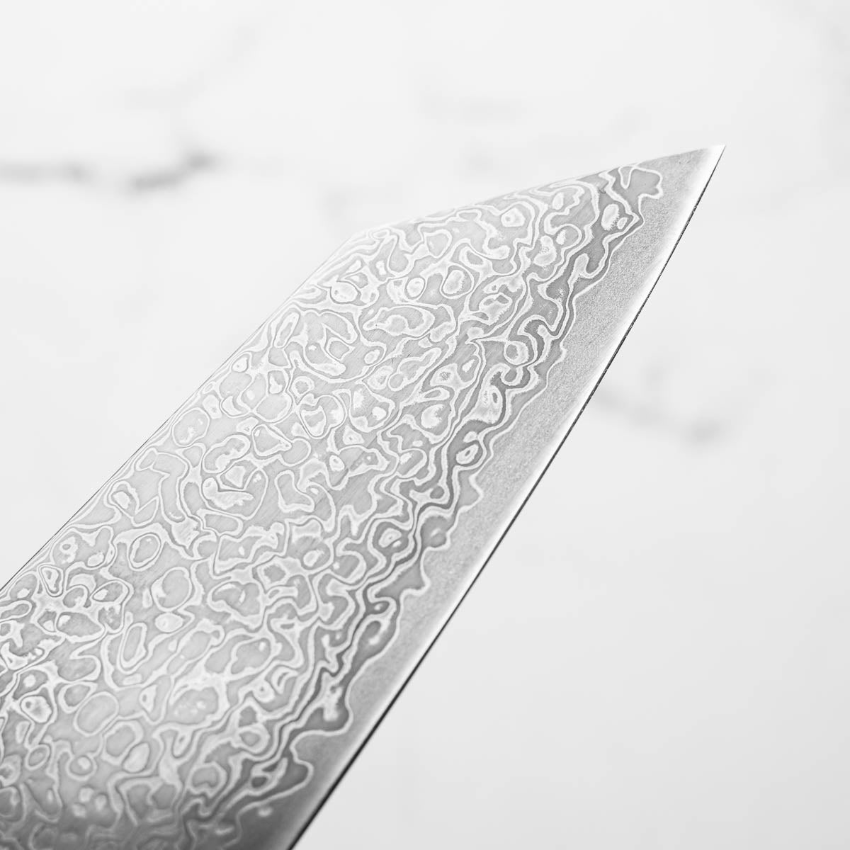 Hatsukokoro Hikari SLD Damascus Kurozome Bunka 170mm - Ebony