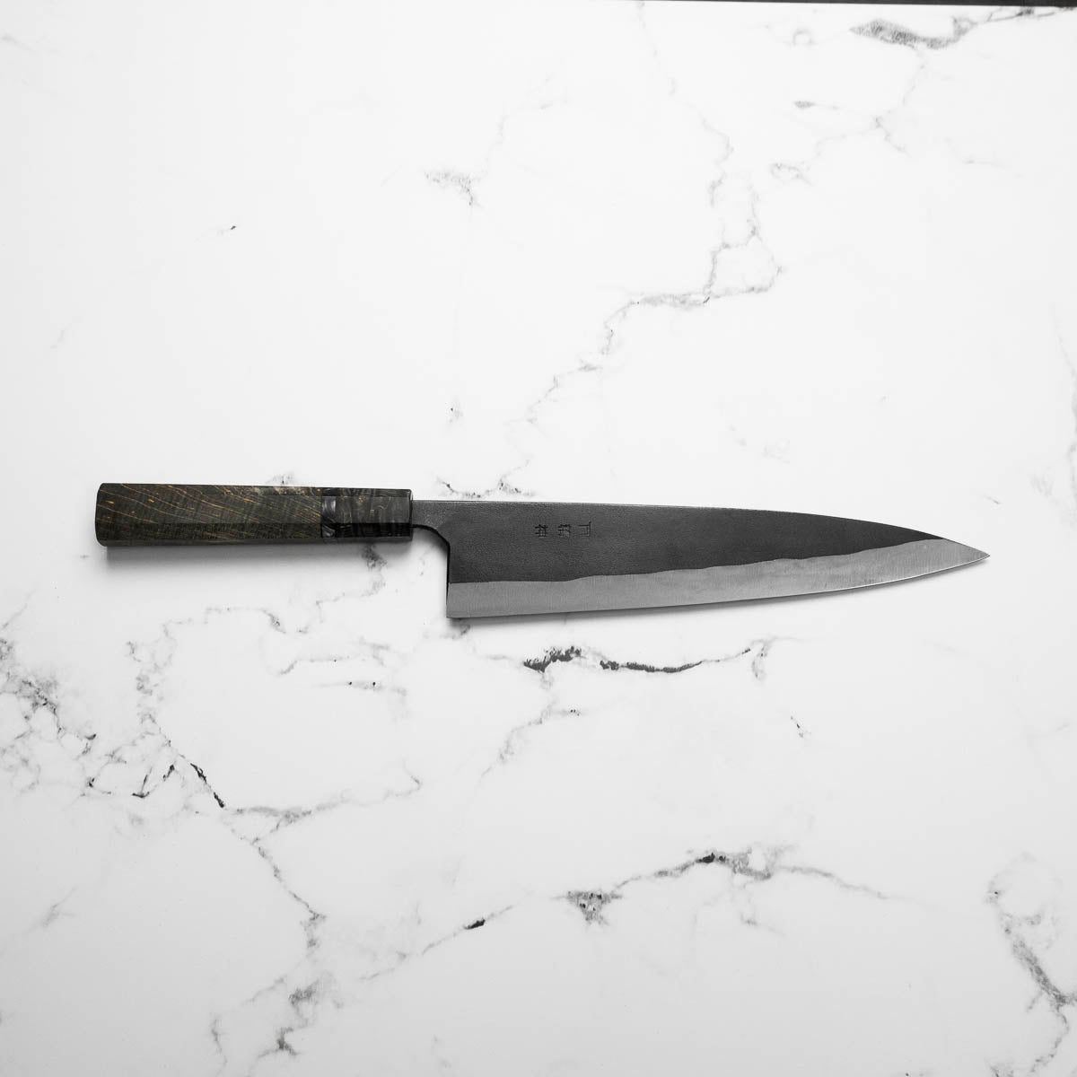 Kajibee "Seishin" White 2 Gyuto 240mm - Dark Maple