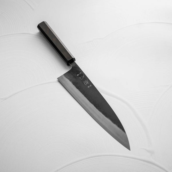 Hatsukokoro Kurokaze White 2 Stainless Clad Gyuto 210mm - Ebony