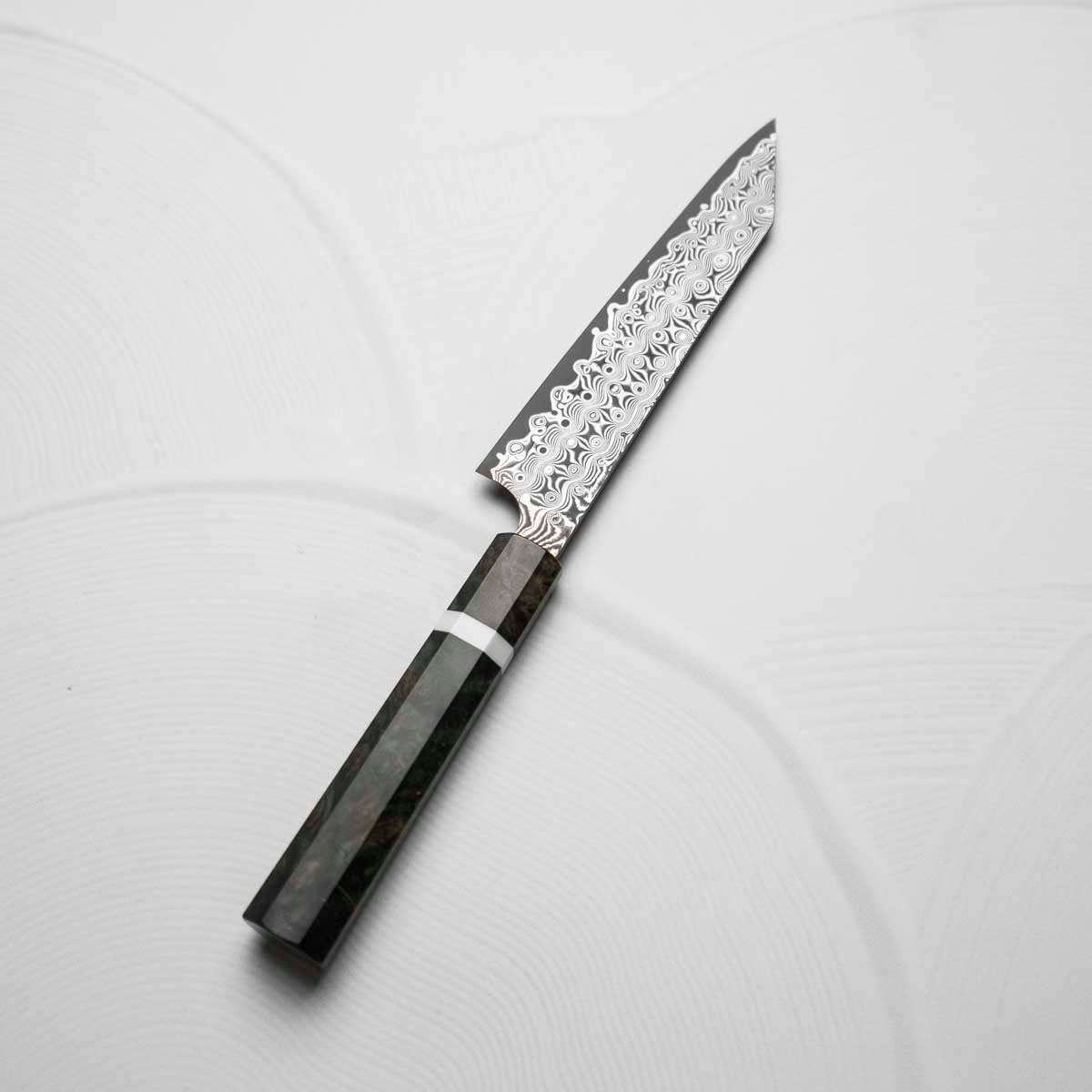Nigara Hamono SG2 "Raindrop" Damascus Kiritsuke Petty 150mm - Maple