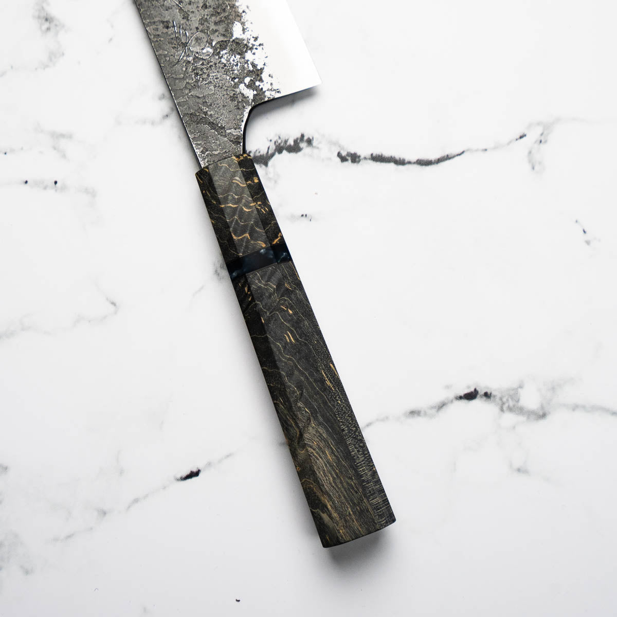 Mazaki White 2 Nashiji Gyuto 210mm - Dark Maple