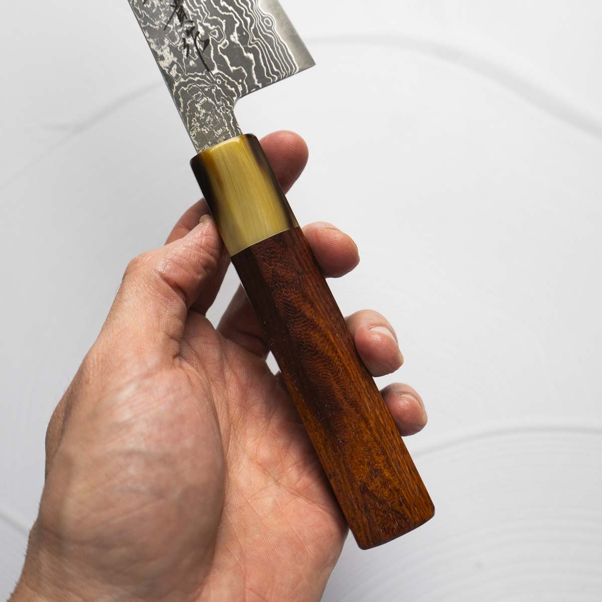 Shigeki Tanaka R2/SG2 Black Damascus Gyuto 180mm - Snakewood