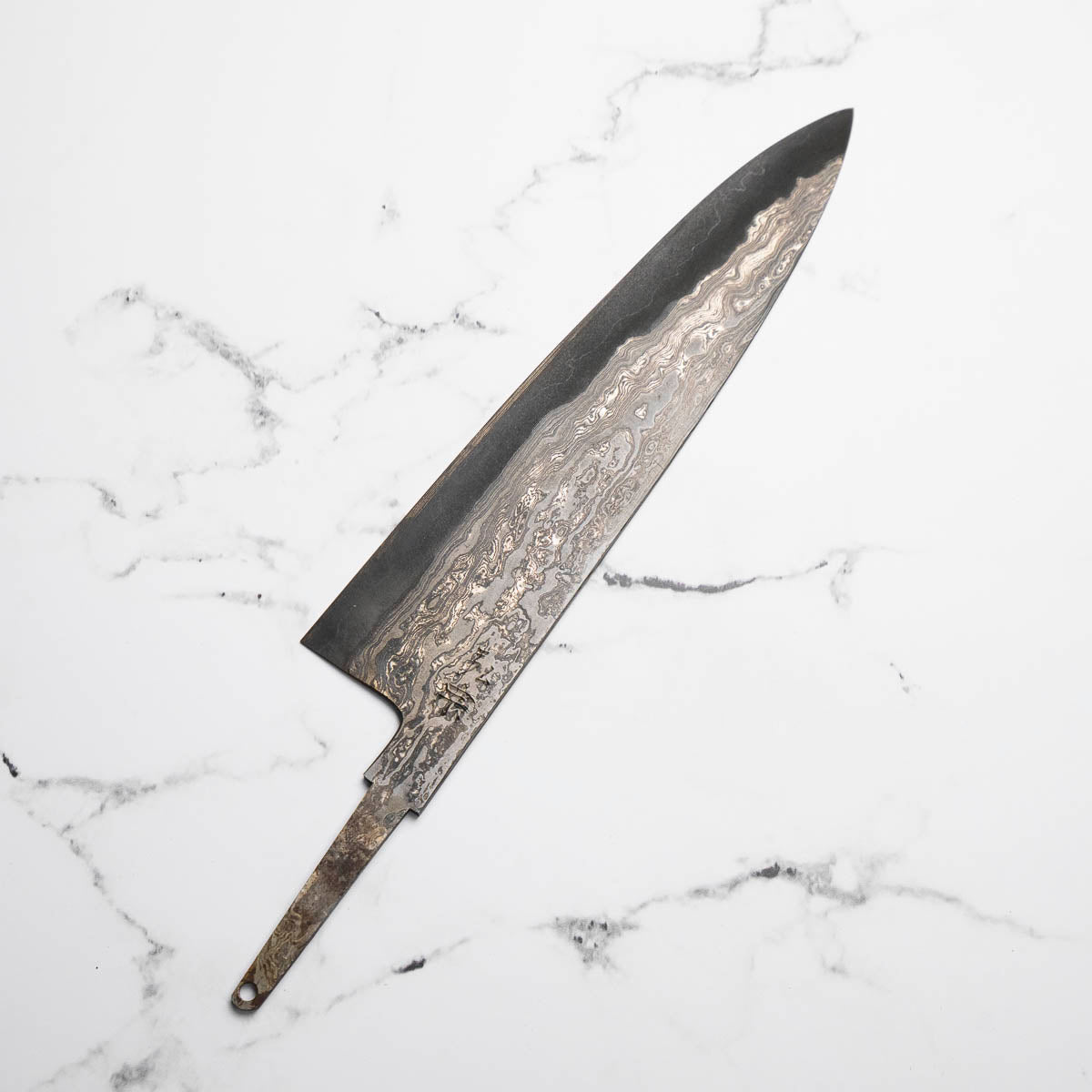 Hiromune Takaba Shirogami Damascus Gyuto 240mm - blade detail