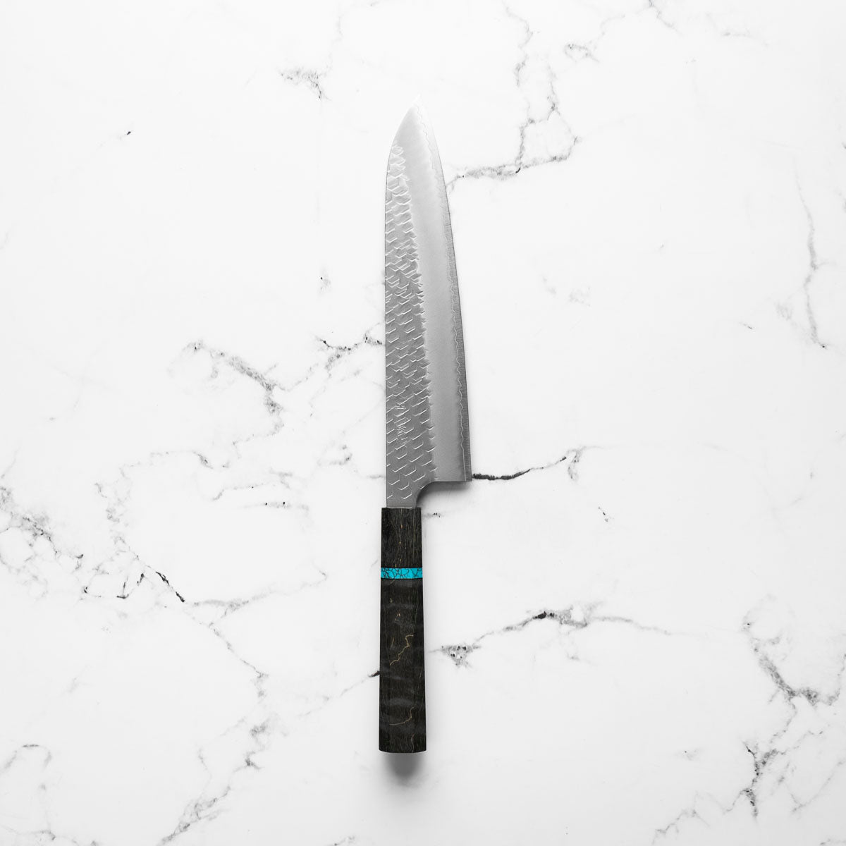 Nigara Hamono SG2 Migaki Tsuchime Gyuto 240mm - Maple Turquoise