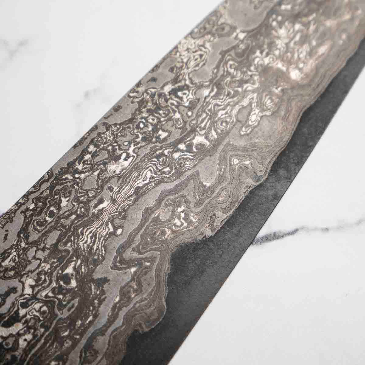 Hiromune Takaba Shirogami Damascus Gyuto 240mm - view 6