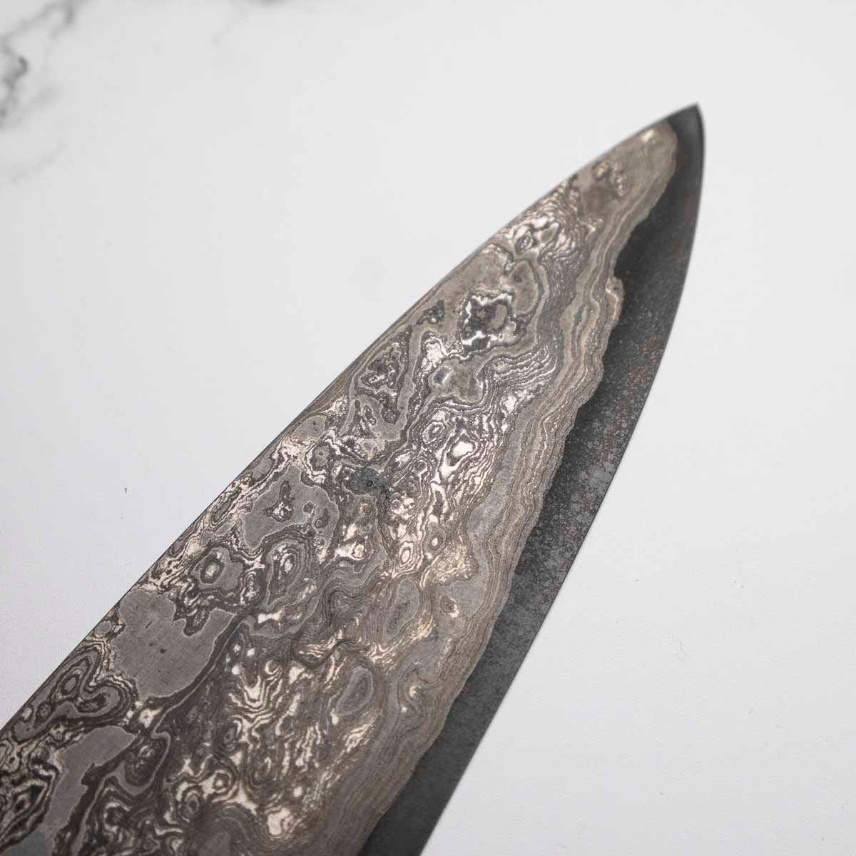 Hiromune Takaba Shirogami Damascus Gyuto 240mm - view 10