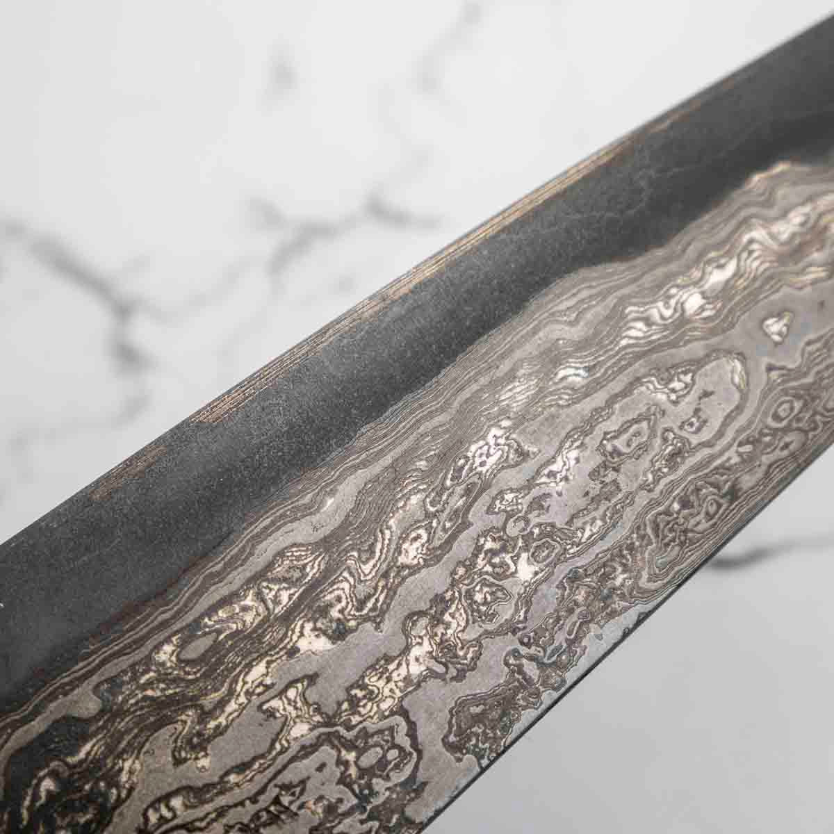 Hiromune Takaba Shirogami Damascus Gyuto 240mm - view 8