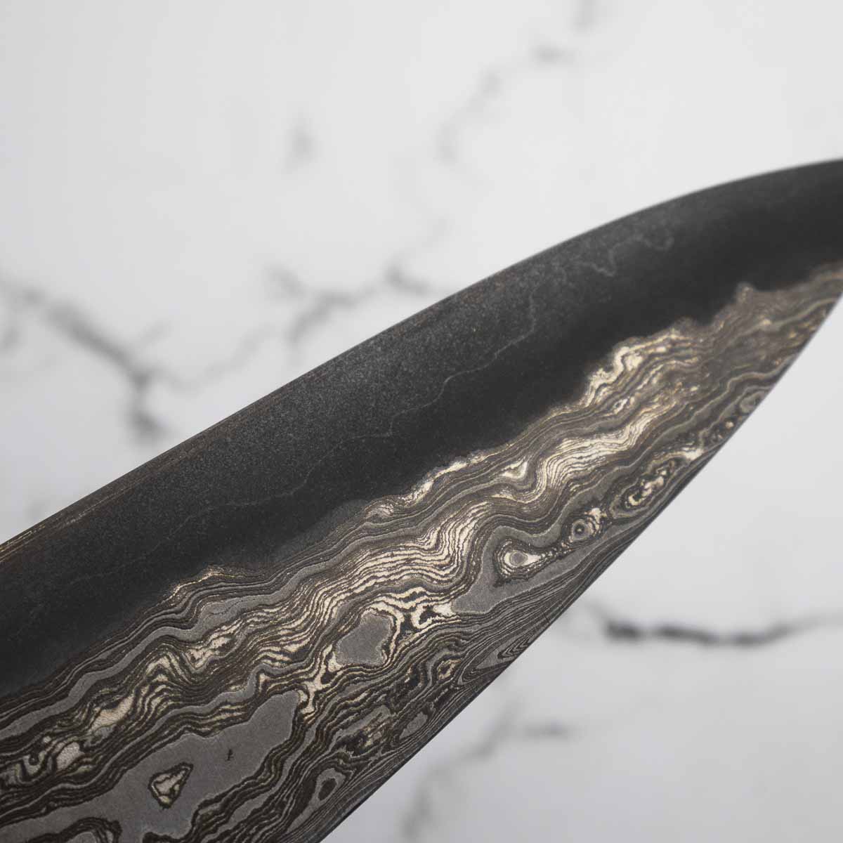 Hiromune Takaba Shirogami Damascus Gyuto 240mm - view 11