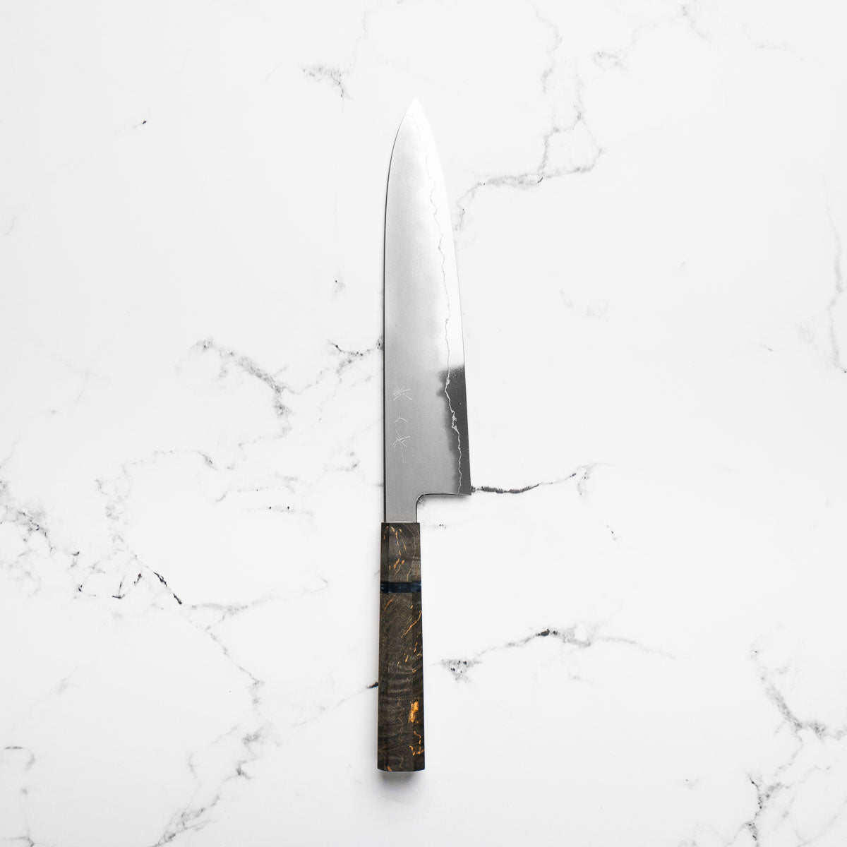 Tetsujin Hamono Ginsan Kasumi Gyuto 240mm - Dark Maple