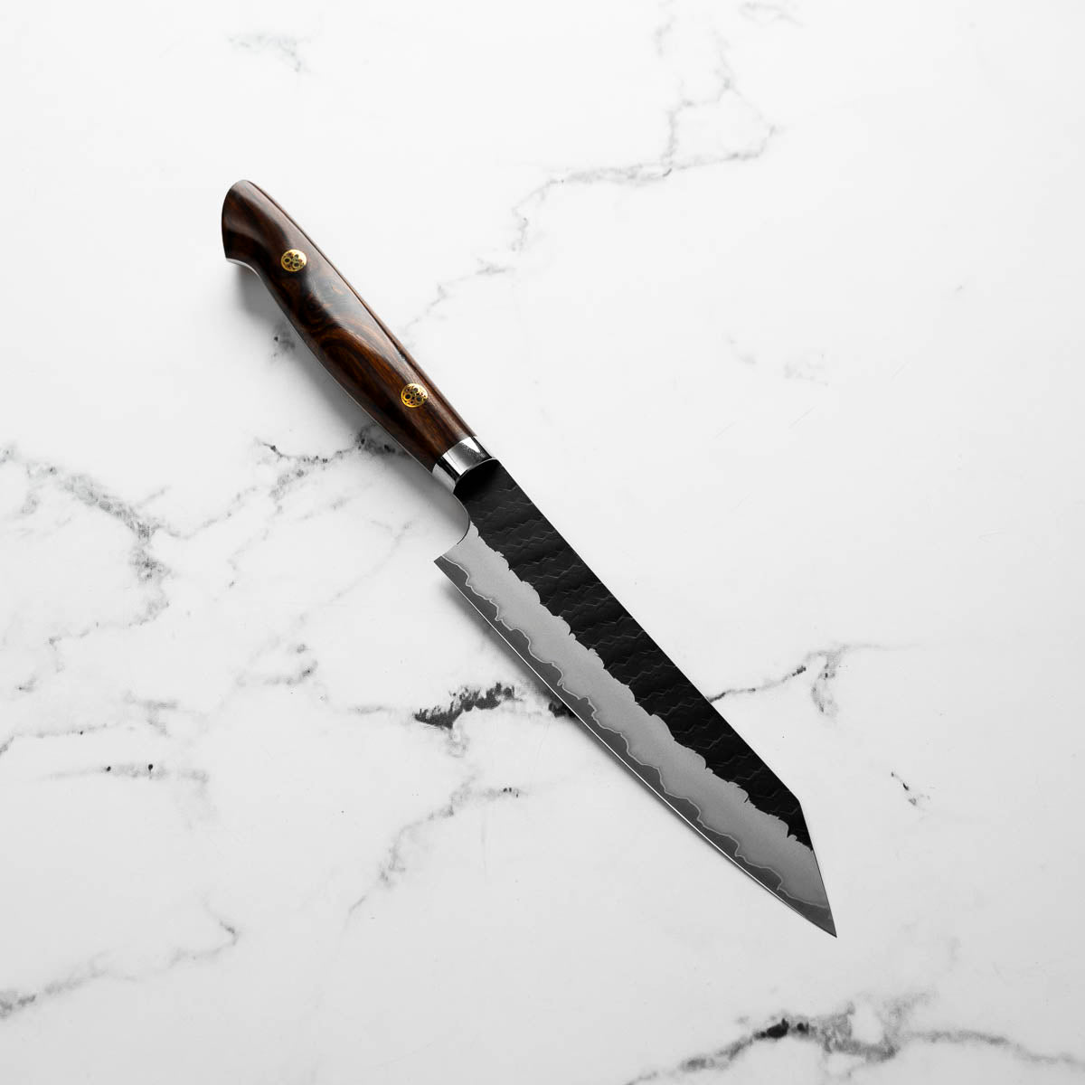 Nigara Hamono SG2 Kurouchi Tsuchime Kiritsuke Petty 150mm - Western Ironwood