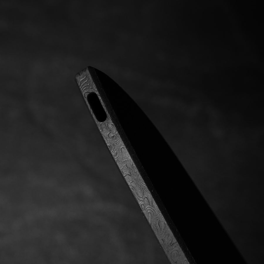 Seido VG10W Rainbow Damascus Petty 135mm - Damascus Fitted Saya