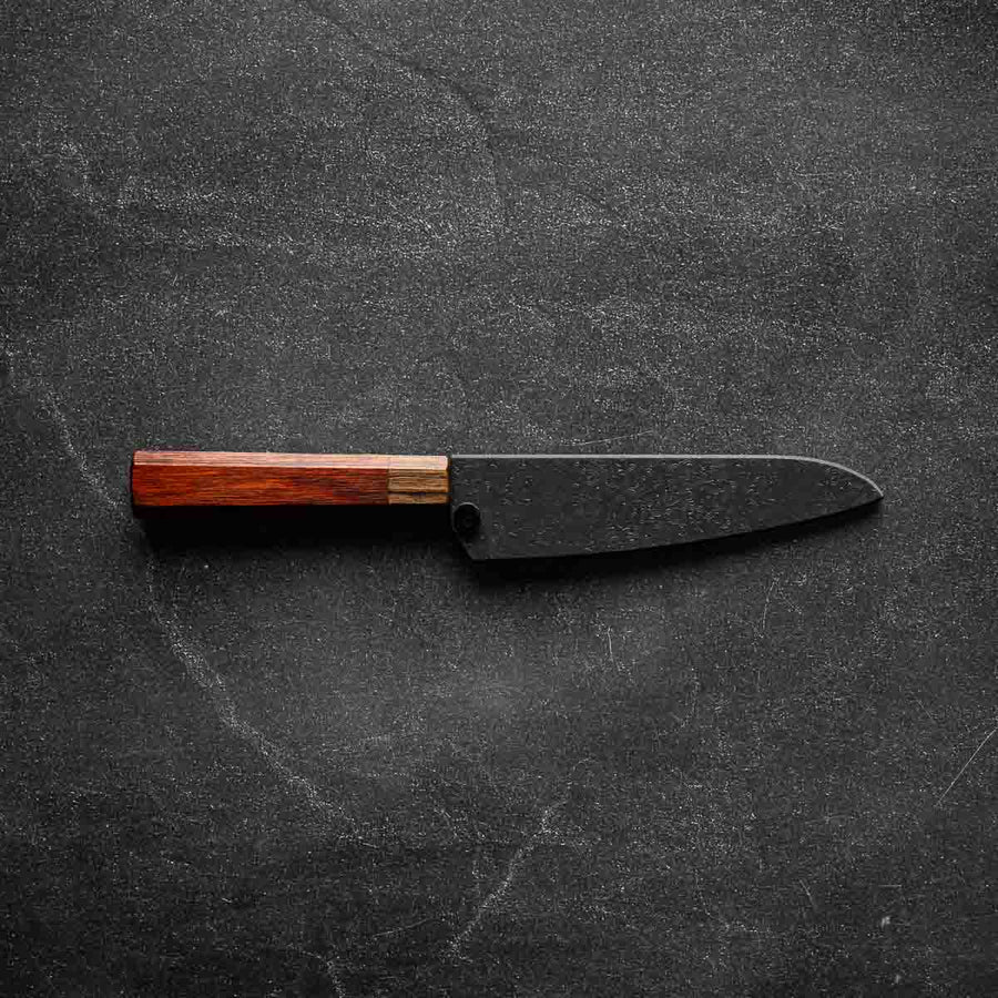 Seido VG10W Rainbow Damascus Petty 135mm - Damascus Fitted Saya