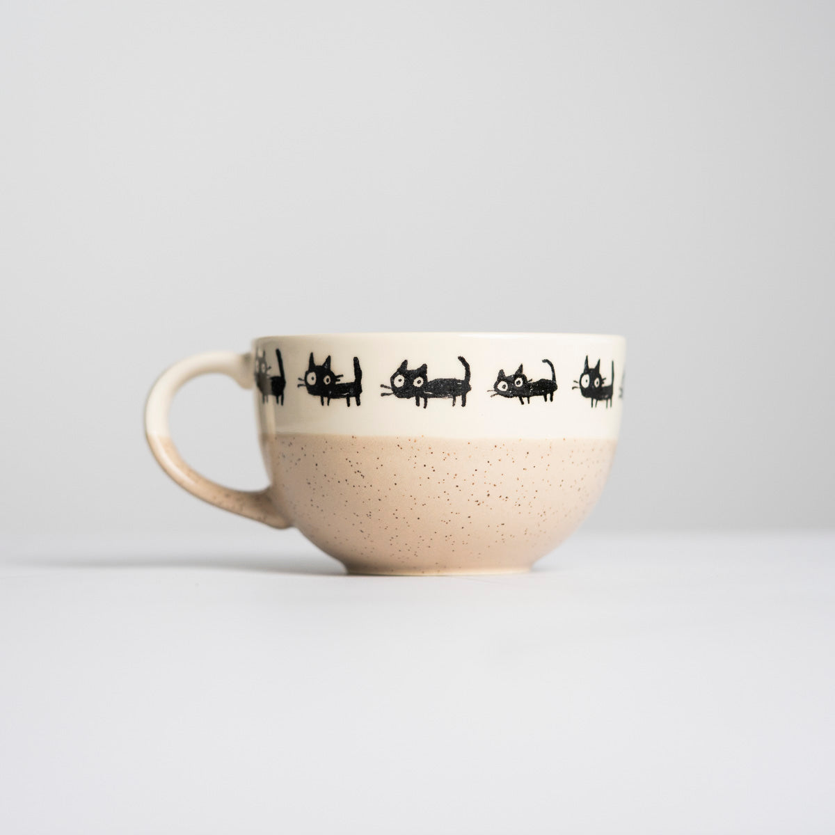 Soup Mug - Beige Cat