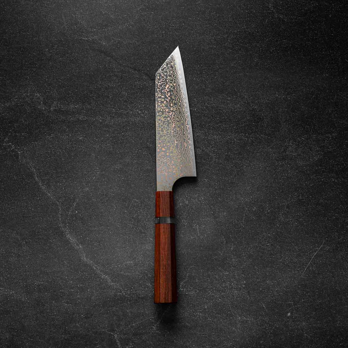 Seido "Niji" VG10W Rainbow Damascus Bunka 165mmm - Sandalwood