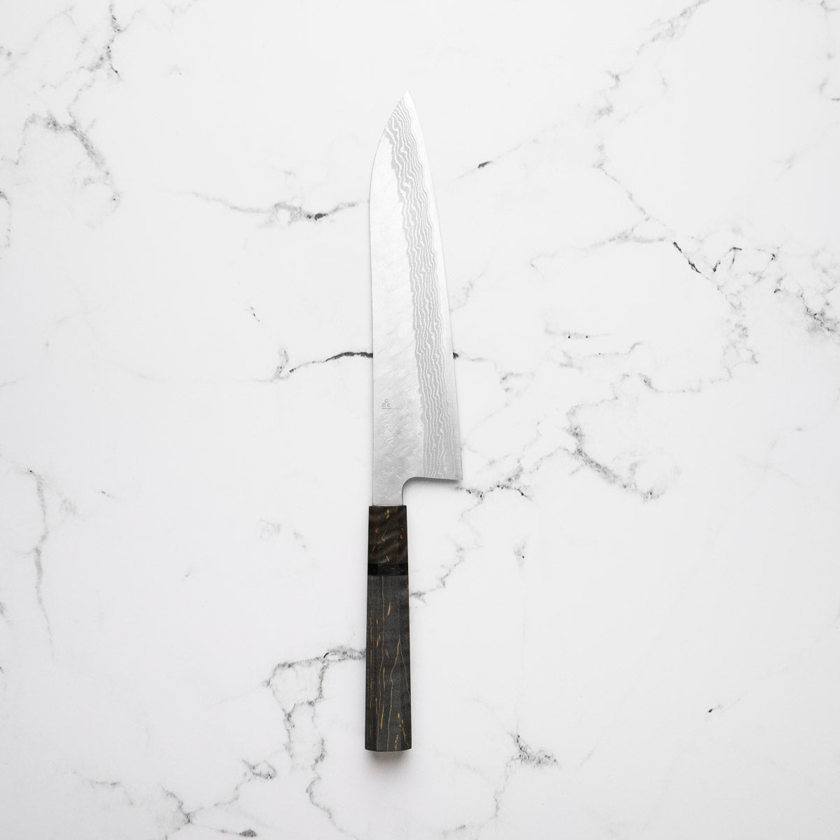 Nigara Hamono VG10 Tsuchime Damascus Gyuto 240mm - Dark Maple