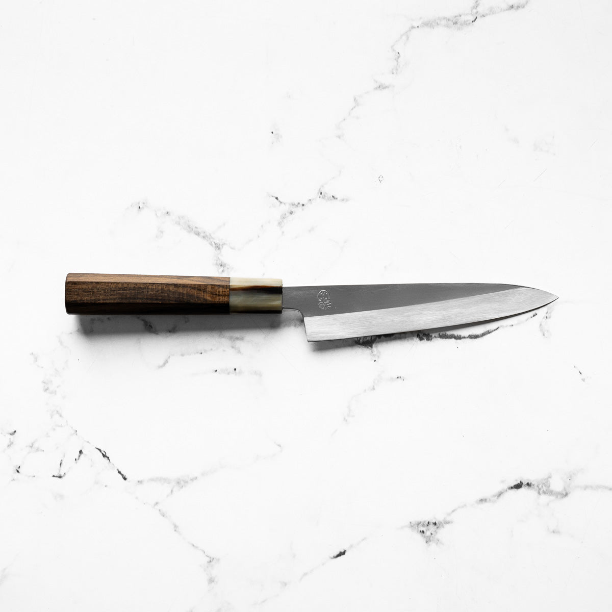 Sakai Kikumori "Choyo" Ginsan Petty 150mm - Persimmon