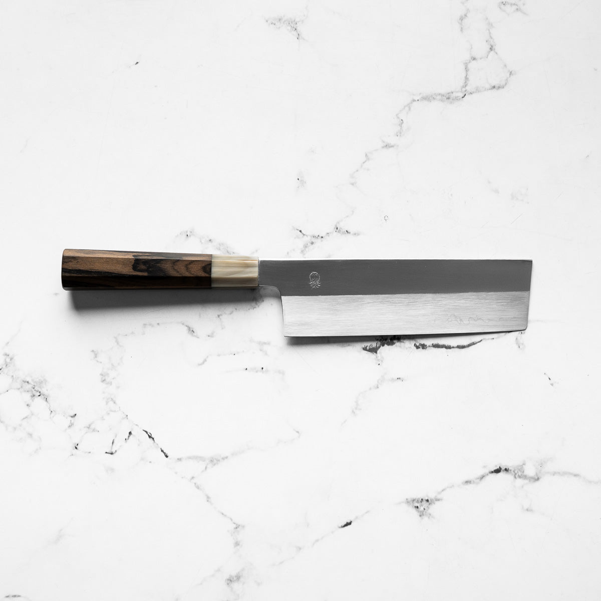 Sakai Kikumori "Choyo" Ginsan Nakiri 180mm - Persimmon