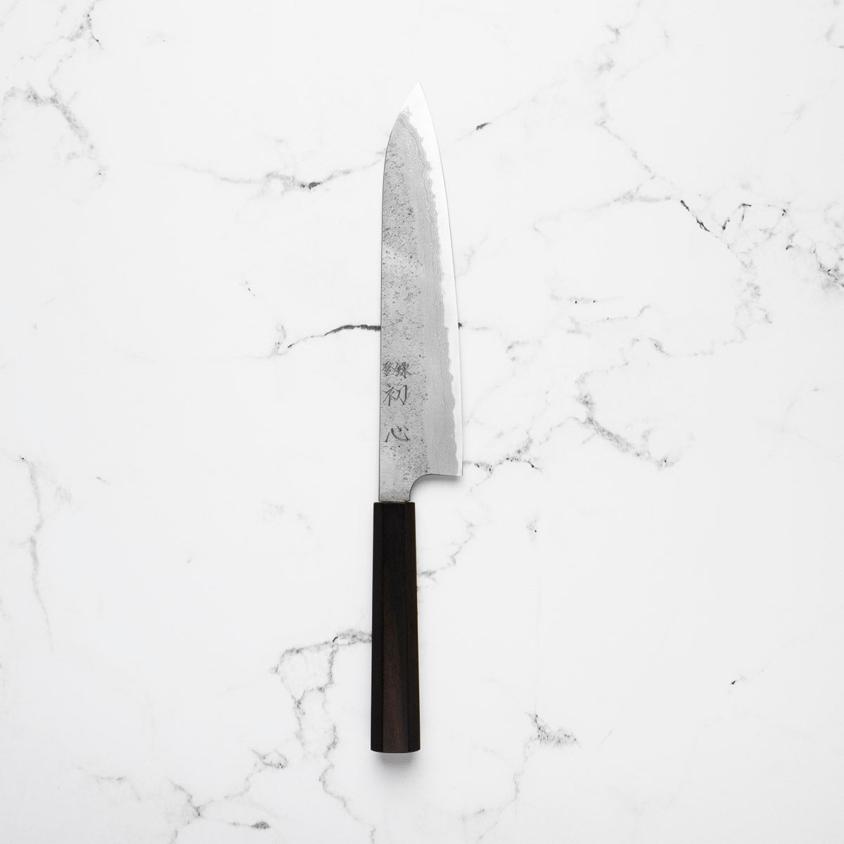 Hatsukokoro Ryusui Blue 2 Damascus Gyuto 240mm - Ebony - blade detail