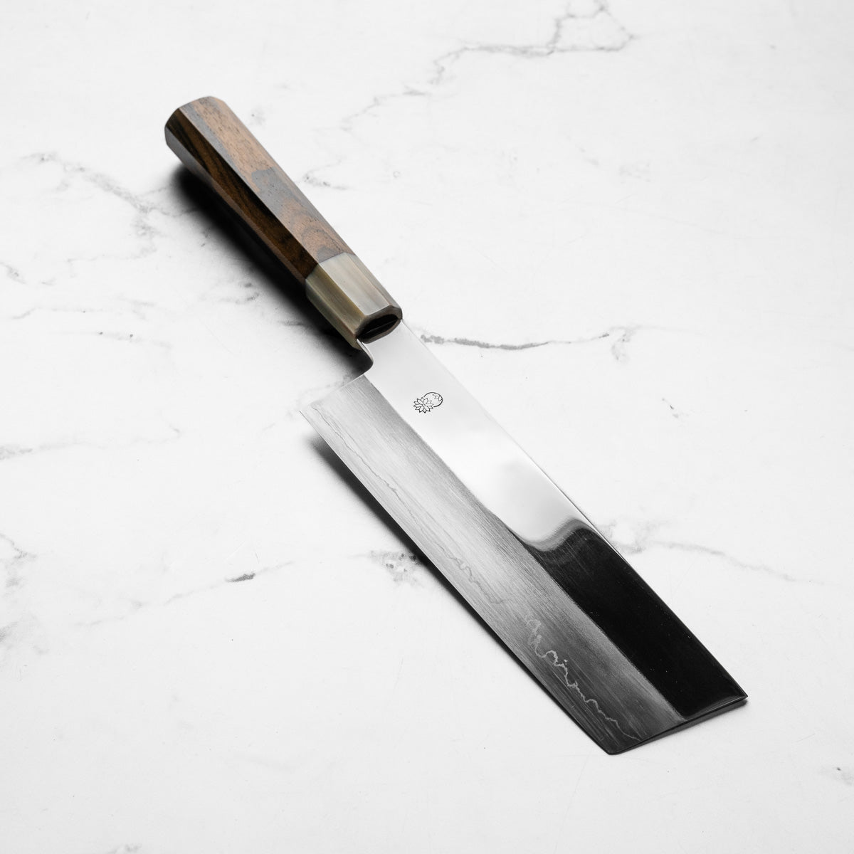 Sakai Kikumori "Choyo" Ginsan Nakiri 180mm - Persimmon