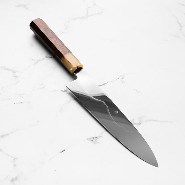 Yoshikazu Ikeda White 1 Mirror Finished Honyaki Gyuto 210mm