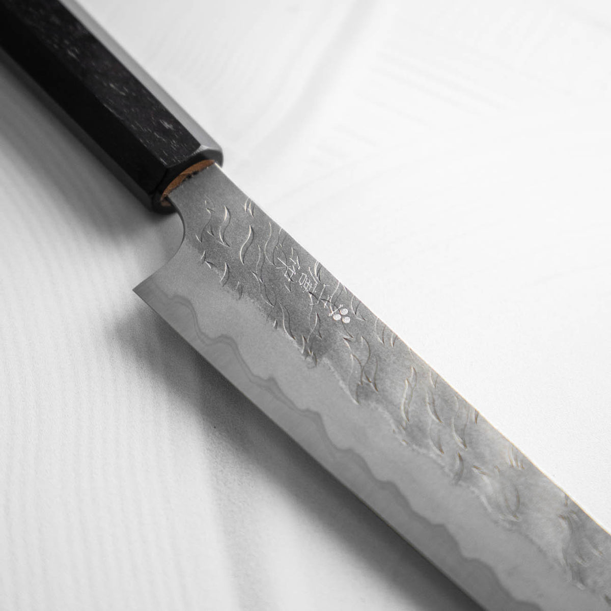 Nigara Hamono Blue Super Tsuchime Kiritsuke Petty 150mm - Ebony