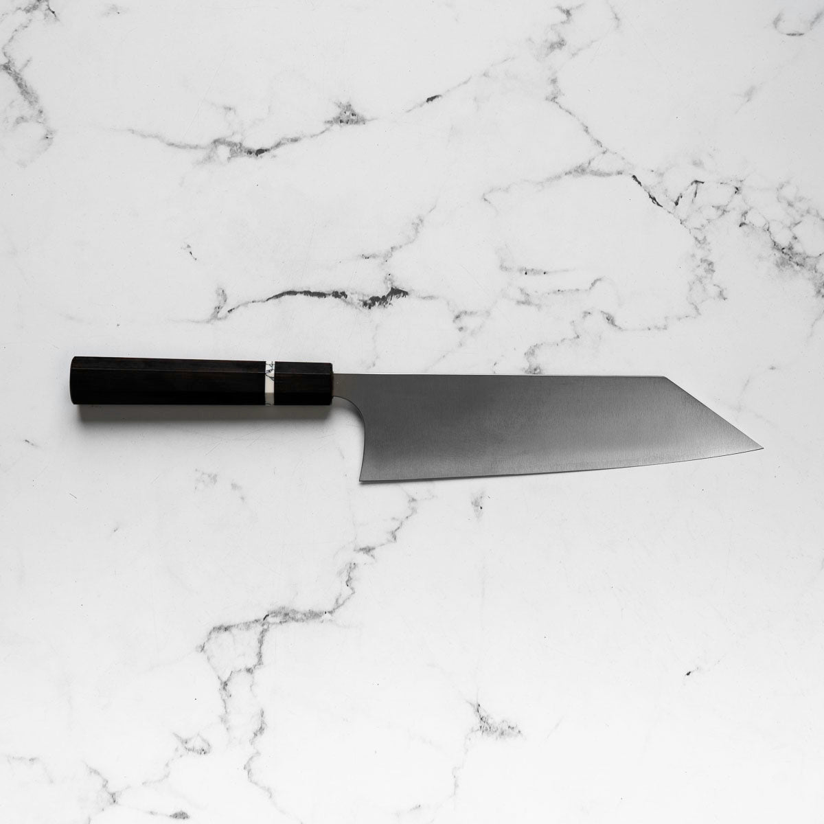 Shibata Koutetsu SG2 Boss Bunka - Ebony & White - blade detail