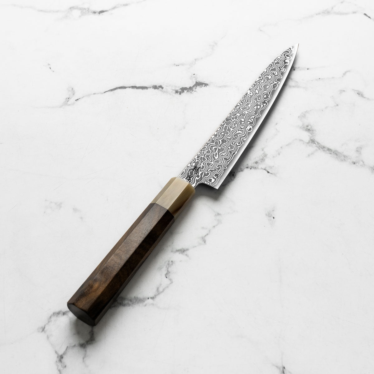 Seido VG10 Kurozome Nickel Damascus Petty 150mm - Persimmon