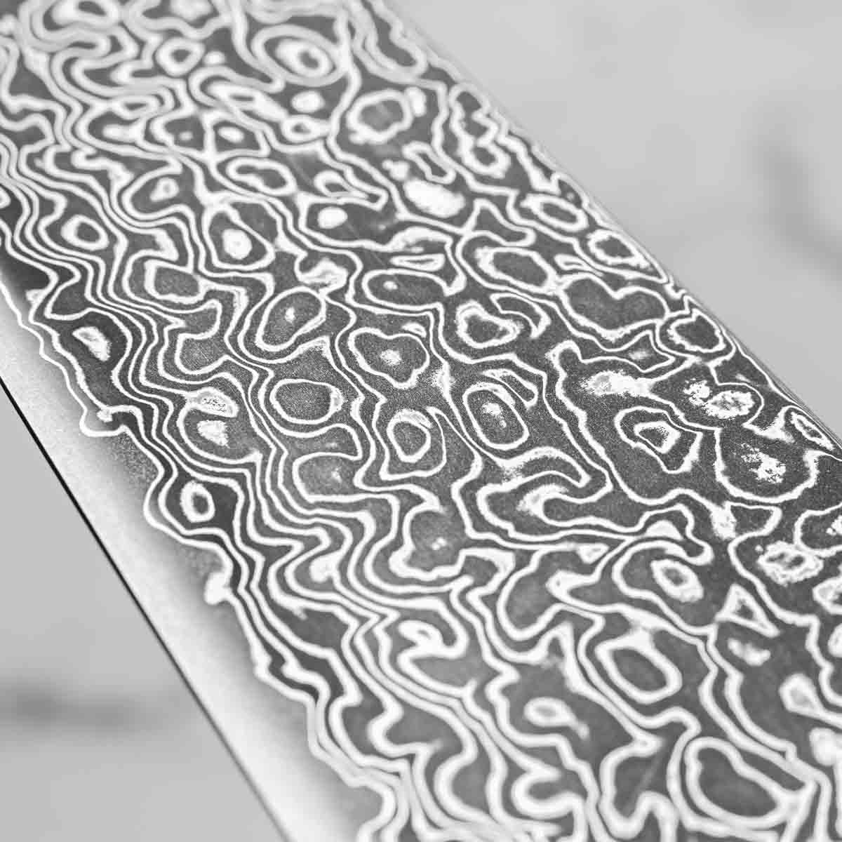 Seido VG10 Kurozome Nickel Damascus Santoku 180mm - Persimmon