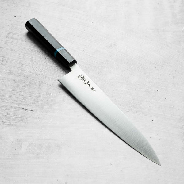 Masamoto Sohonten KS White 2 Gyuto 210mm - Ebony & Turquoise