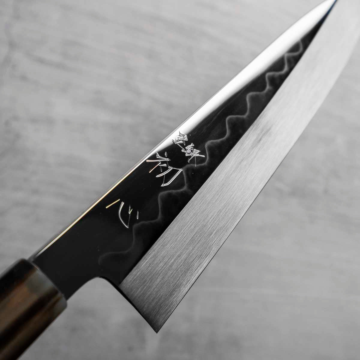 Hatsukokoro x Nakagawa White 3 Honyaki Mirror Finished Gyuto 210mm - Ebony & Blonde
