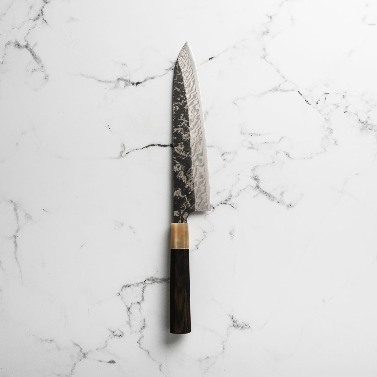 Hatsukokoro SLD Kurouchi Damascus Gyuto 240mm - Ebony & Blonde