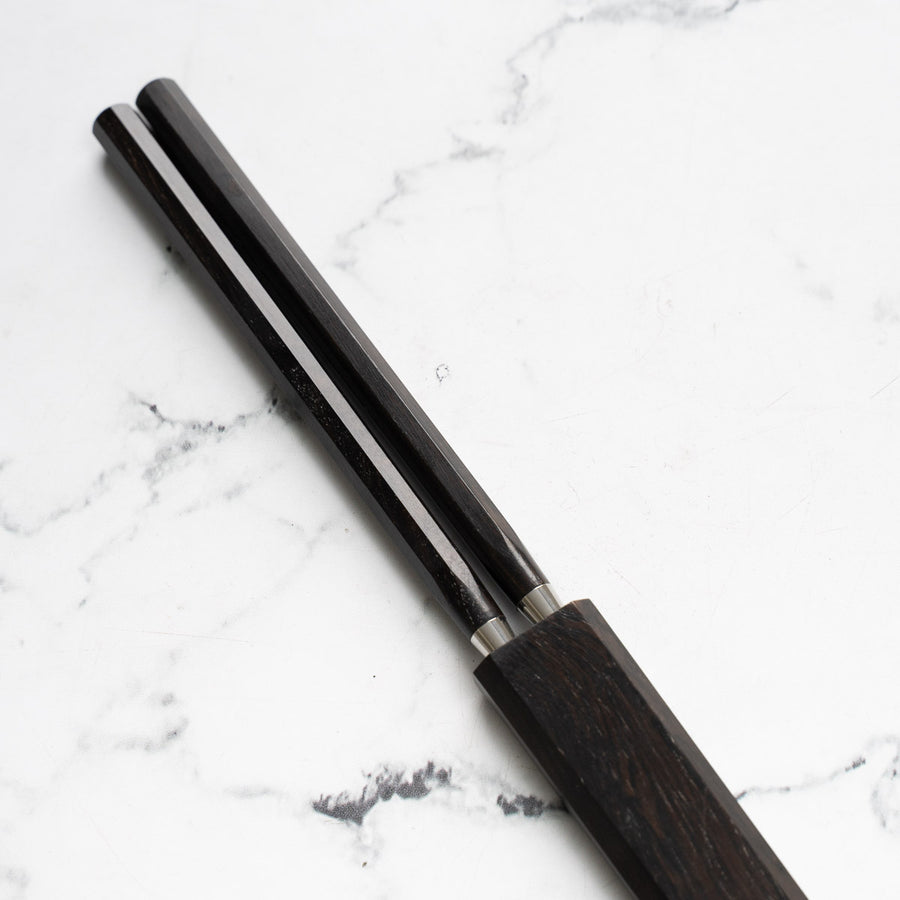 Hatsukokoro Ebony Moribashi Plating Chopsticks - 150mm